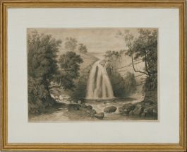 William Richardson (fl.1842-1877) - Lithograph, Porsforth Gill Beck Waterfall