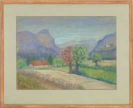 Marika Eversfield (1914-2014) - 20th Century Pastel, Apuan Alps