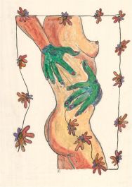 Lorella Bianco - 2021 Pastel, Green Hands