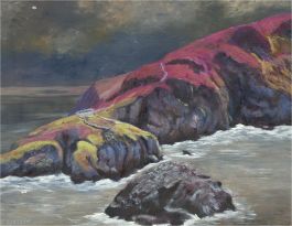 Gwyneth Willitt - Signed Contemporary Oil, Stormy Seas