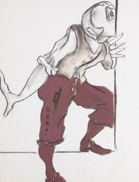 Mircea Marosin (1921-2007) - Contemporary Mixed Media, Eavesdropping