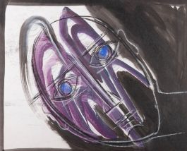 Mircea Marosin (1921-2007) - Contemporary Mixed Media, Unhappy In Purple