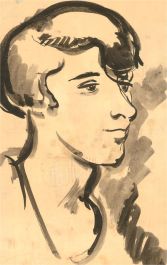 Edouard Joseph Goerg (1893-1969) - Early 20th Century India Ink, Portrait