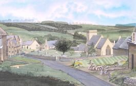 Jas E. Wadsworth - 1985 Watercolour, Snowshill, Gloucester
