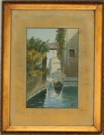 A. Gozzi - Mid 20th Century Watercolour, Venetian Canal