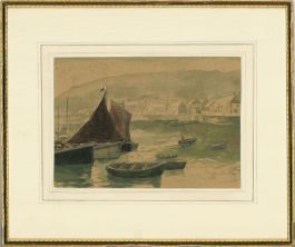 Early 20th Century Watercolour - Fishing Village