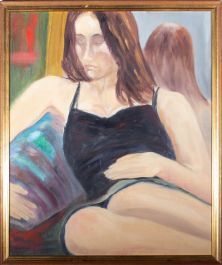 V. Gleave - 2000 Oil, Lady In A Black Dress