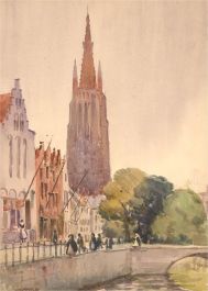 Horace Tuck (1876-1951) - Early 20th Century Watercolour, Cathedral View
