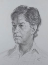 2002 Graphite Drawing - Male Portrait