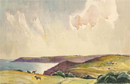 Horace Tuck (1876-1951) - Early 20th Century Watercolour, Coastal Cliffs