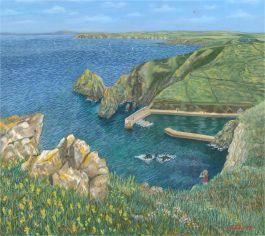 Gerry B. Gibbs - 2003 Oil, Summer Coastal Scene