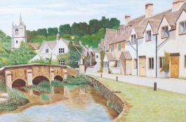 Rogers   - 1989 Watercolour, Castle Combe
