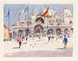 20th Century Watercolour - Saint Mark's Basilica