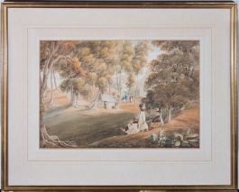 19th Century Watercolour - Outdoor Activities