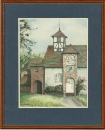 Mary F. Mayhew - 1990 Watercolour, Alstonefield Near Leek