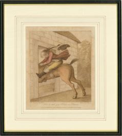 After H. Bunbury  - 1786 Engraving, How to Stop Your Horse at Pleasure