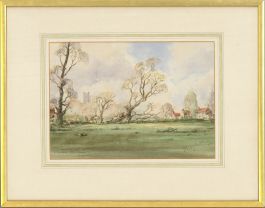 1985 Watercolour - Warren St James. Suffolk