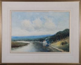 D. N. Boigent  - 1918 Watercolour, River Scene