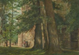 J. Durand Deacon - Signed Early 20th Century Oil, Outside the Cathedral