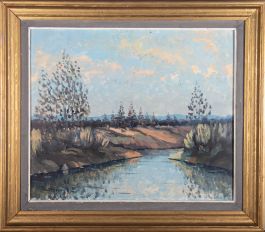R.H. - 20th Century Oil, A River View