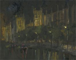 Daniel Nichols - Contemporary Oil, Parliament Square by Night I