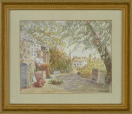 G.F. Bartlett - 1997 Watercolour, Forty Winks