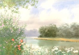 D. Lleddow - Signed Mid 20th Century Watercolour, Over the Lake