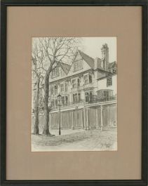 Caryl Burns Begg - Signed 1987 Pen and Ink Drawing, The Pantiles
