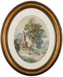 E.A.S - Framed Late 19th Century Watercolour, Come Here Trouble
