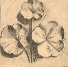 F. Lagabrielle - Early 20thC Charcoal Drawing, Stiff Leaf Architectural Element