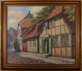 Valdemar Albertsen (1868-1954) - Danish School  Early 20th Century Oil, Cottage