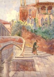 Roland G Barker - 1905 Watercolour, Old Palace of Saint Gregorio
