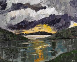 Daniel Nichols - Contemporary Oil, Scottish Loch Scene