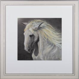 Contemporary Pastel - Majestic White Horse
