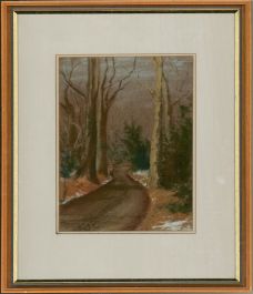 Joyce Hawkes - 20th Century Pastel, Dartmoor Lane In Winter