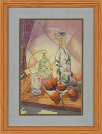 A. Thomas  - 20th Century Watercolour, Still Life with Lanterns