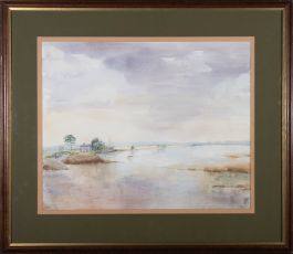Joyce Hawkes - 1988 Watercolour, Turf Inn, River Exe