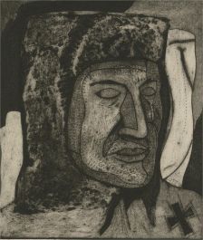 Terry Buchanan (b.1938) - 1996 Collagraph, Templar I