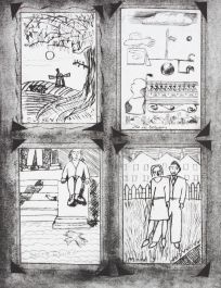 Terry Buchanan (b.1938) - 1996 Collagraph, Family Album