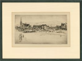 Tom Maxwell (1874-1937) - 1906 Etching, Largs, Scotland