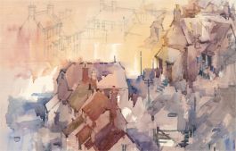 Michael Cadman RI ARCA (1920-2012) - Mid 20th Century Watercolour, The Rooftops