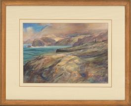Steve Slimm (b.1953) - Signed Mid 20th Century Watercolour, On The Cliffs