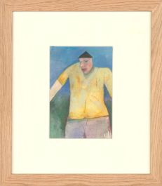 Signed Contemporary Gouache - The Man