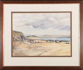 Chris Finlow - 1991 Watercolour, Looking Towards Blackrock