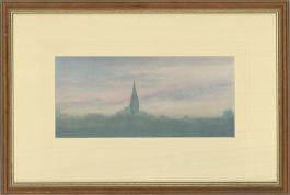 Nia Lloyd Hughes  - Contemporary Watercolour, The Church Spire
