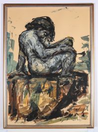 20th Century Acrylic - Grey Nude