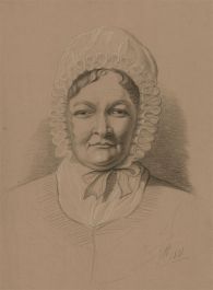 J. W - 1841 Charcoal Drawing, Mrs Newby