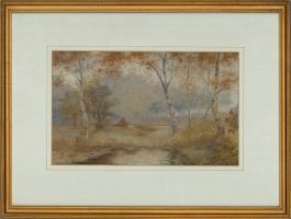 L.C - Signed and dated 1919 Watercolour, Woodland Walk