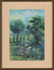 Impressionst Mid 20th Century Oil - The Rural Garden