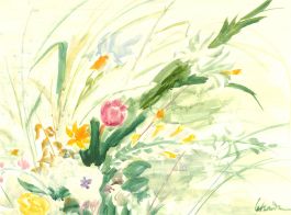 20th Century Watercolour - Ephemeral Wildflowers